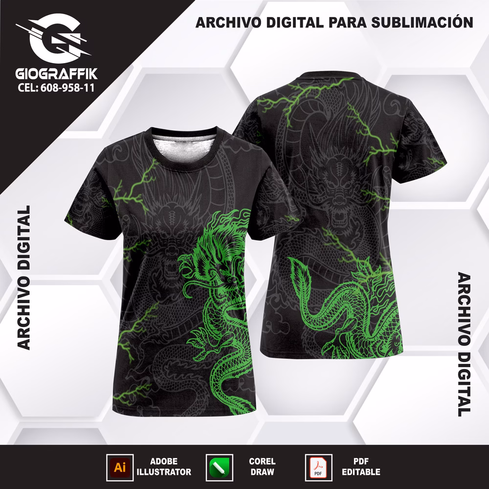 DRAGON GREEN OPACITY PATTERNS RAYOS - Imagen 3