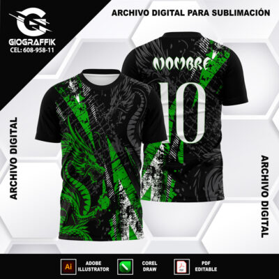 DRAGON GREEN PLOMO GRUNGE BLANCO