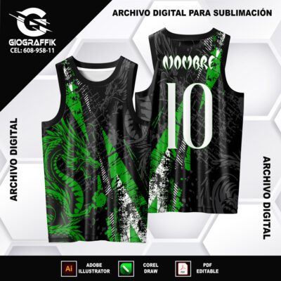 DRAGON GREEN PLOMO GRUNGE BLANCO