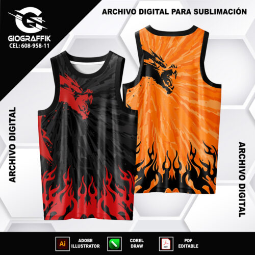 DRAGON LLAMAS ORANGE RED PATTERNS CIRCLE