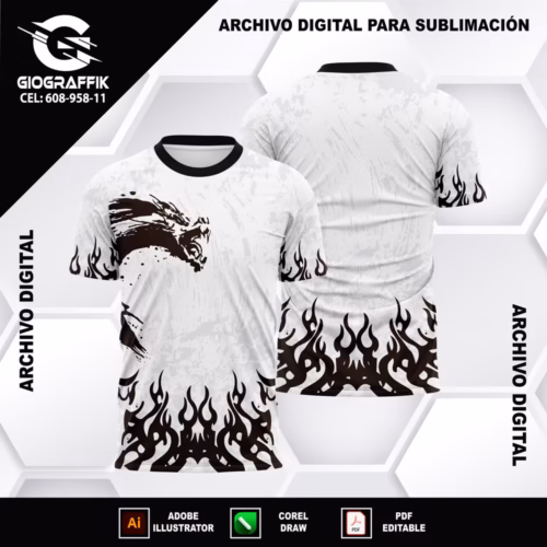 DRAGON MEDIO BLACK GRUNGE PLOMO BLACK LLAMAS