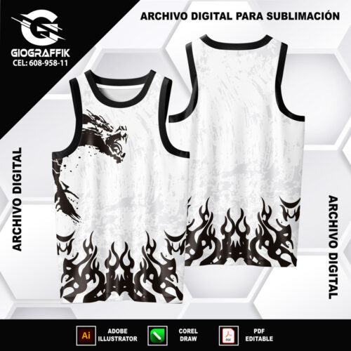 DRAGON MEDIO BLACK GRUNGE PLOMO BLACK LLAMAS