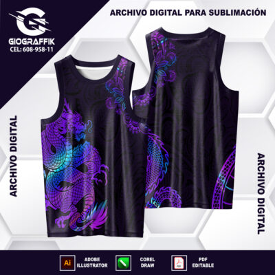 DRAGON MORADO DEGRADE COLORS FLORAL