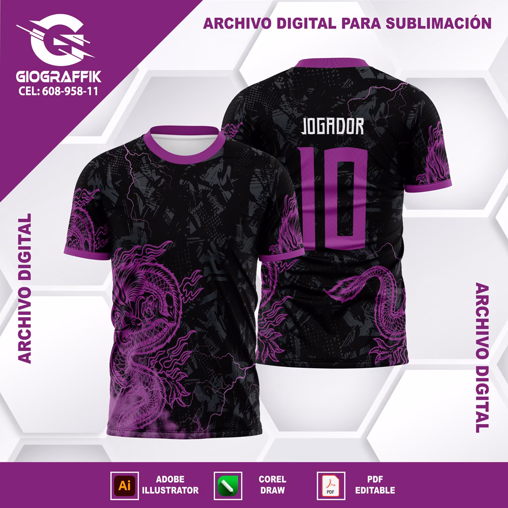 DRAGON MORADO GRUNGE GEOMETRIC RAYOS
