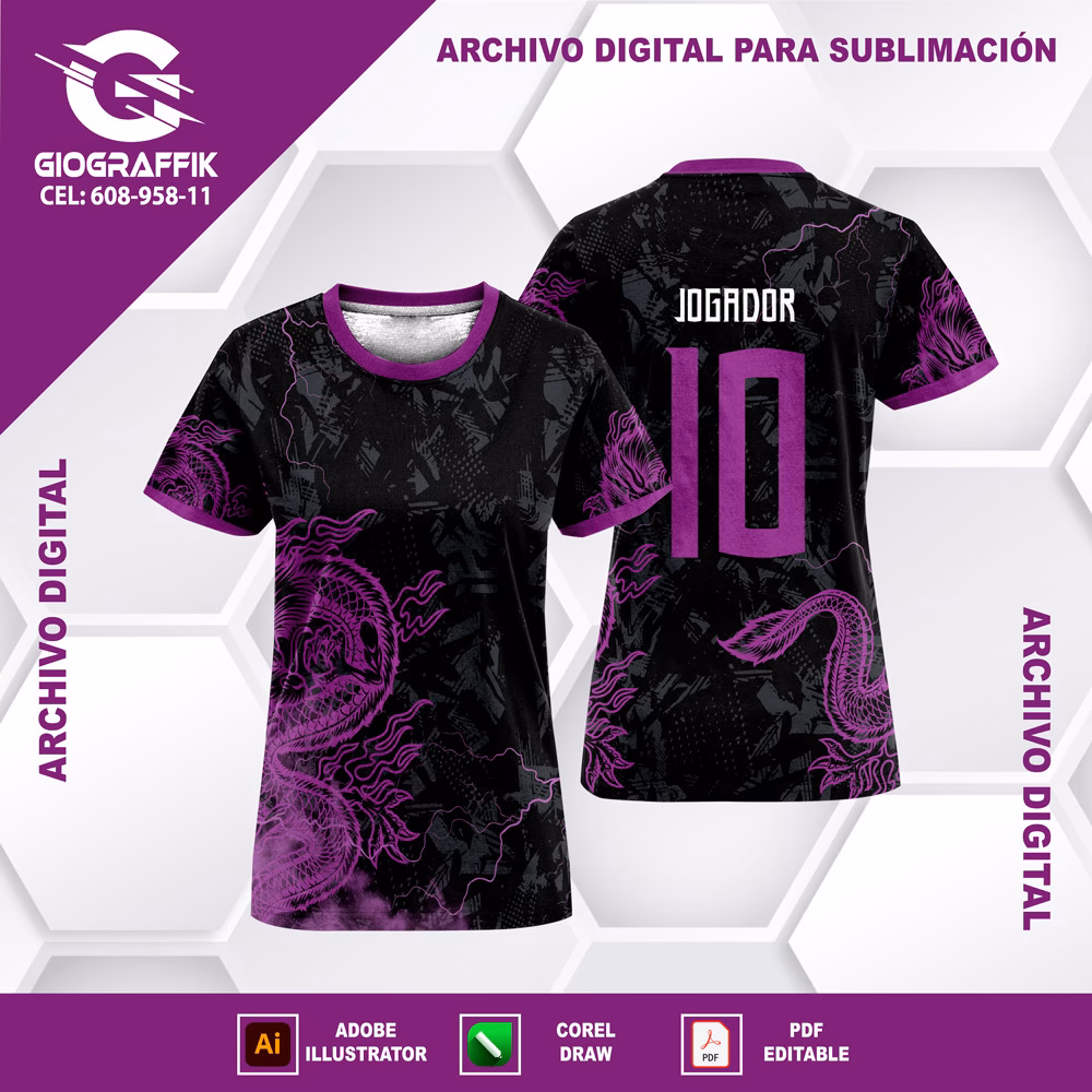 DRAGON MORADO GRUNGE GEOMETRIC RAYOS - Imagen 3