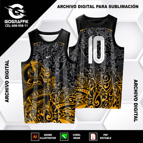 DRAGON SHEILONG MANDALA DEGRADE YELLOW GRIS