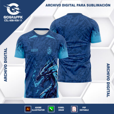 DRAGON SOCCER BLUE LLAMAS CELESTES NUBES