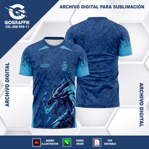 DRAGON SOCCER BLUE LLAMAS CELESTES NUBES