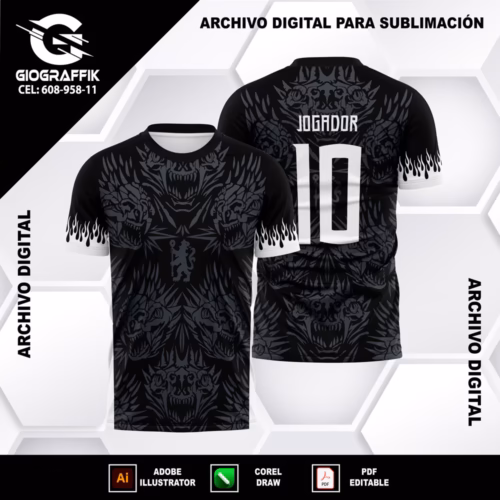 DRAGONES LLAMAS BLANCO PATTERNS PLOMO