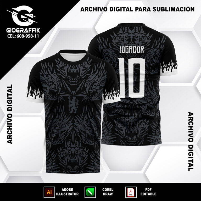 DRAGONES LLAMAS BLANCO PATTERNS PLOMO