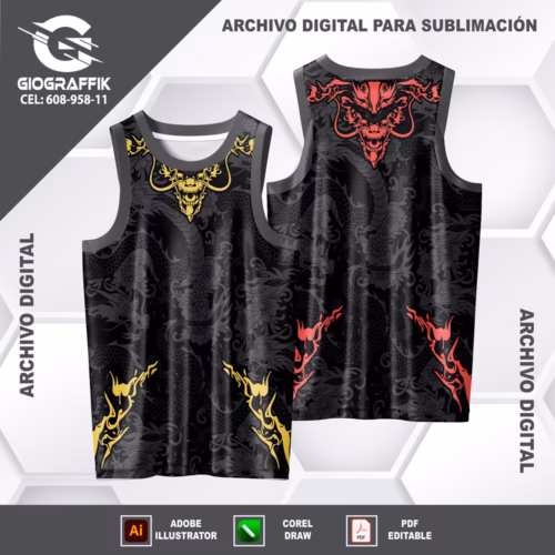 DRAGONS PATTERNS RED YELLOW CONCEP