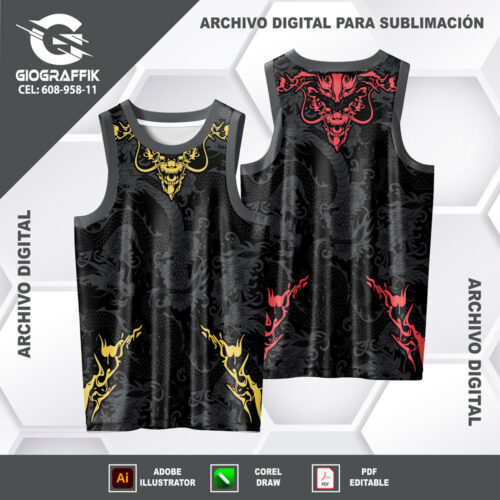 DRAGONS PATTERNS RED YELLOW CONCEP