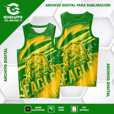 EAGLE VERDE AGUA GREEN YELLOW GRUNGE