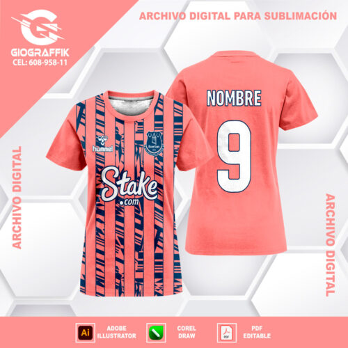 EVERTON JERSEY ROSADO 2023-24