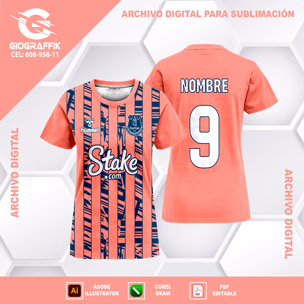 EVERTON JERSEY ROSADO 2023-24 - Imagen 2