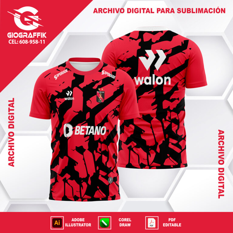 FCB MELGAR RED GRUNGE 2024