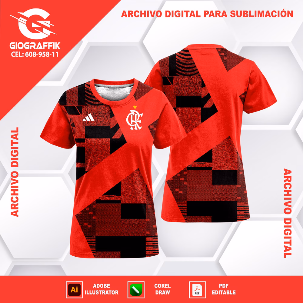 FLAMENGO 2023-24 ENTRENAMIENTO GEOMETRIC - Imagen 2