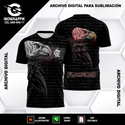 FLAMENGO MASCOT PATTERNS BLACK