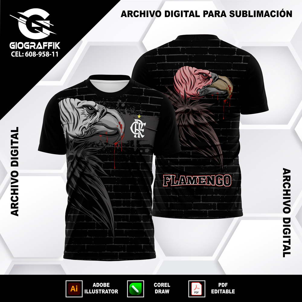 FLAMENGO MASCOT PATTERNS BLACK C FLAMENGO MASCOT PATTERNS BLACK C