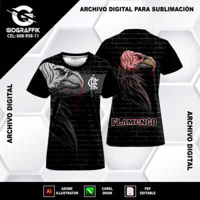 FLAMENGO MASCOT PATTERNS BLACK