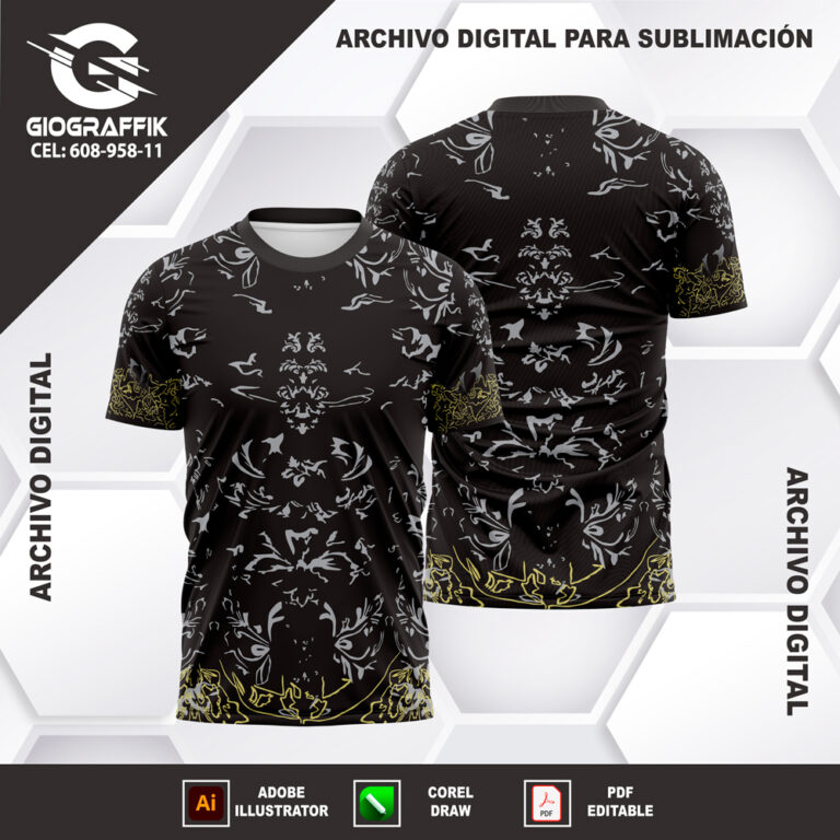 FLORAL PLATEADO BLACK