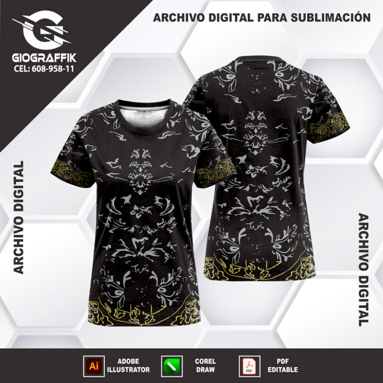FLORAL PLATEADO BLACK