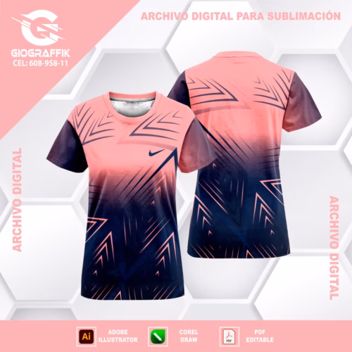 GEOMETRIC DEGRADE ROSADO BLUE