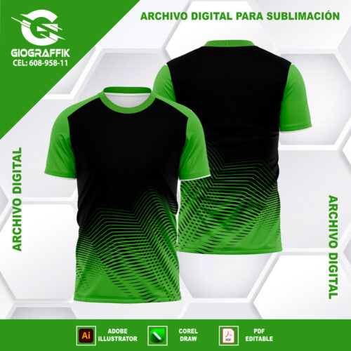 GEOMETRICO GREEN BLACK OLAS