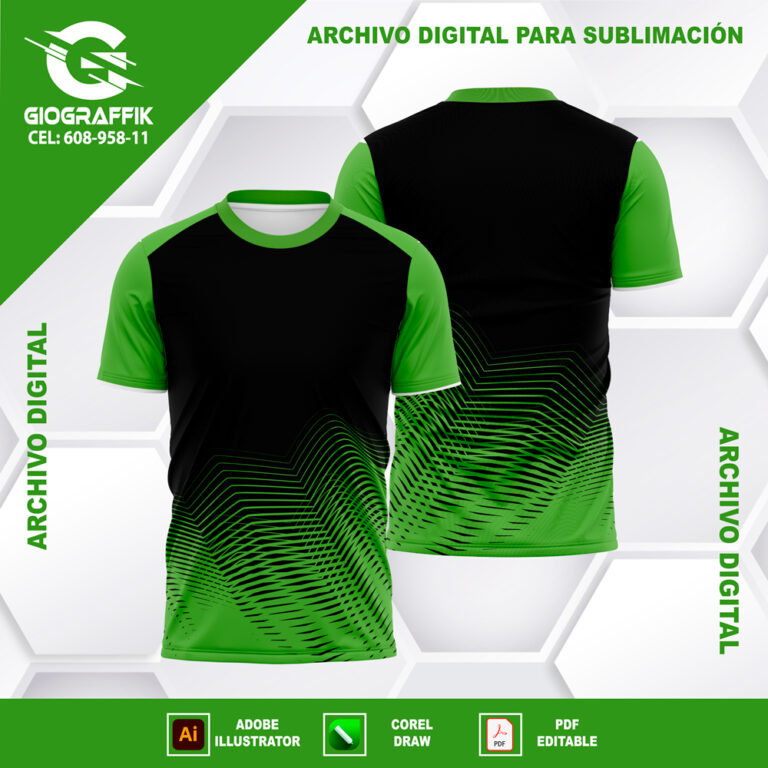 GEOMETRICO GREEN BLACK OLAS