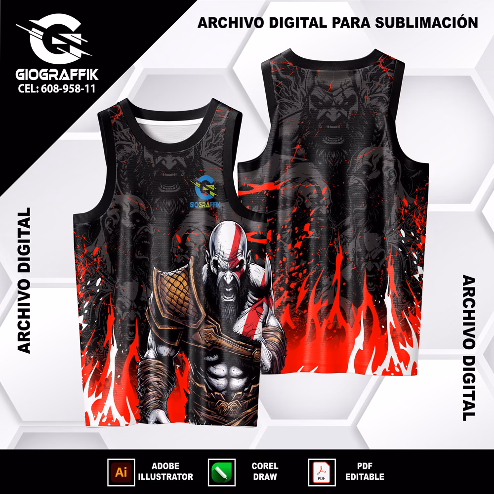 GOD OF WAR RED BLACK - Imagen 2