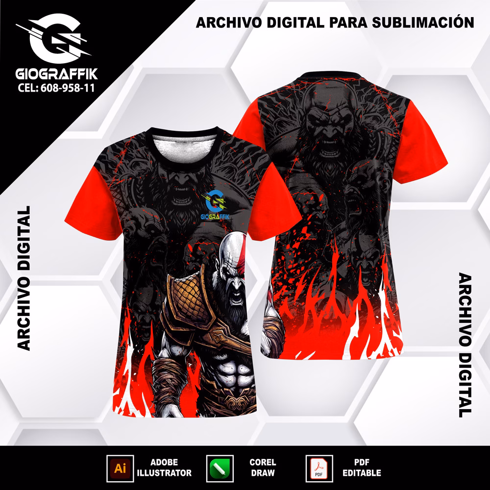 GOD OF WAR RED BLACK - Imagen 3