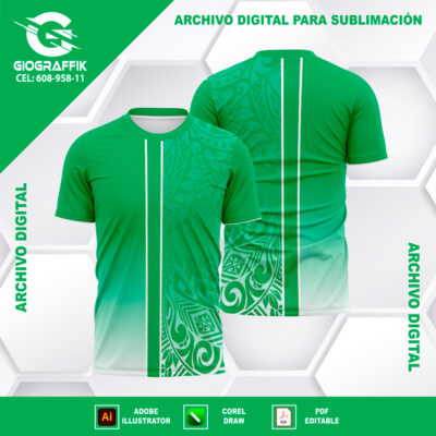 GREEN FLORAL DEGRADE