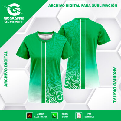 GREEN FLORAL DEGRADE