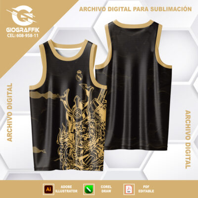GUERRERO SAMURAI CREMA TRAMA BLACK