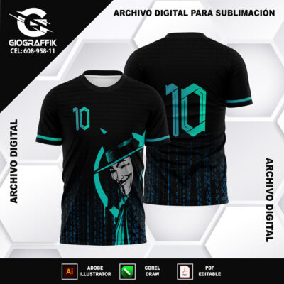 HACKERS BLACK CIAN DEGRADE 012 CERO
