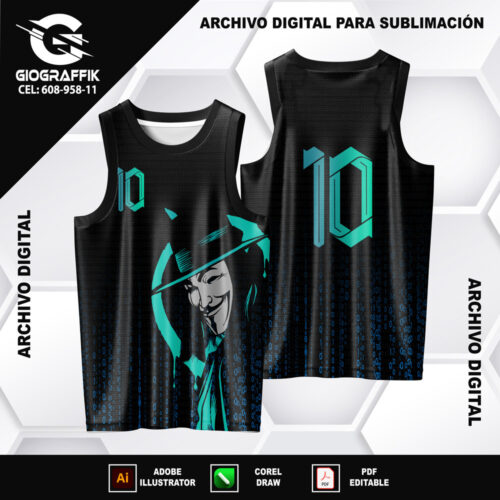 HACKERS BLACK CIAN DEGRADE 012 CERO