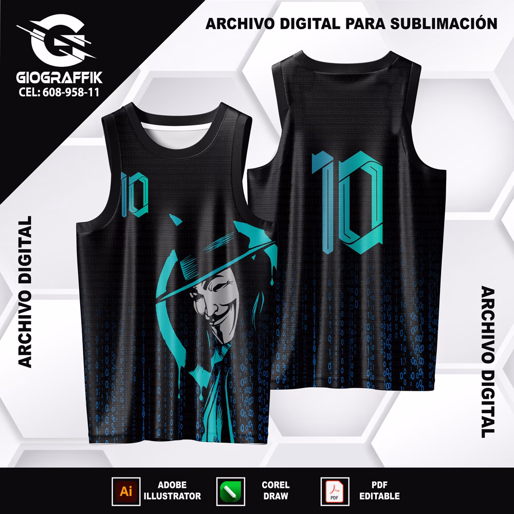 HACKERS BLACK CIAN DEGRADE 012 CERO - Imagen 2
