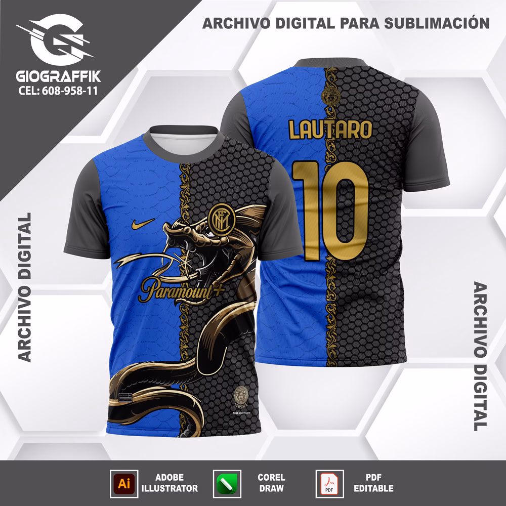 INTER DE MILAN BLUE COBRA PATTERN GRIS