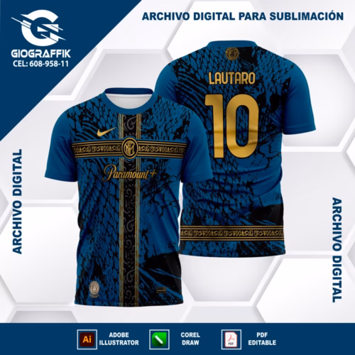 INTER DE MILAN VERSACE BLUE GRUNGE DORADO