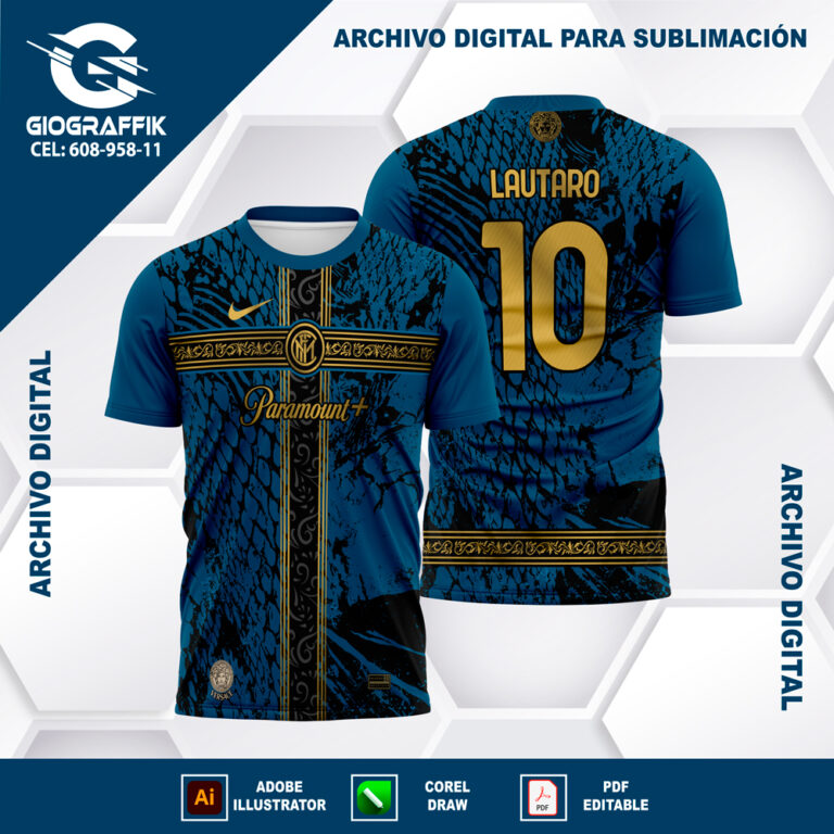INTER DE MILAN VERSACE BLUE GRUNGE DORADO