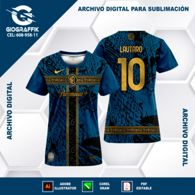 INTER DE MILAN VERSACE BLUE GRUNGE DORADO