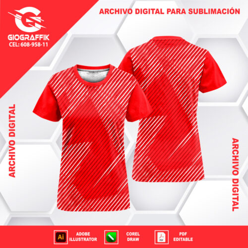 JAPON GEOMETRICO RED