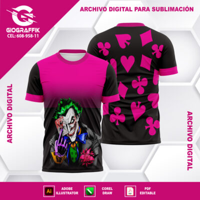 JOKER MAGENTA NAIPES BLACK