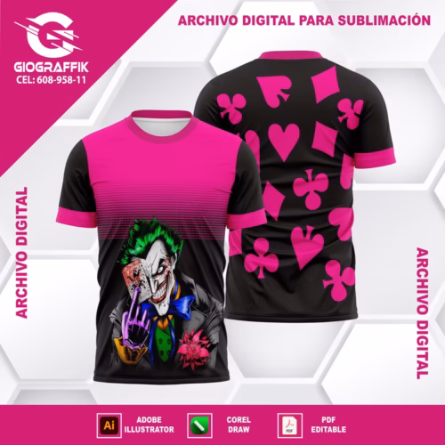 JOKER MAGENTA NAIPES BLACK