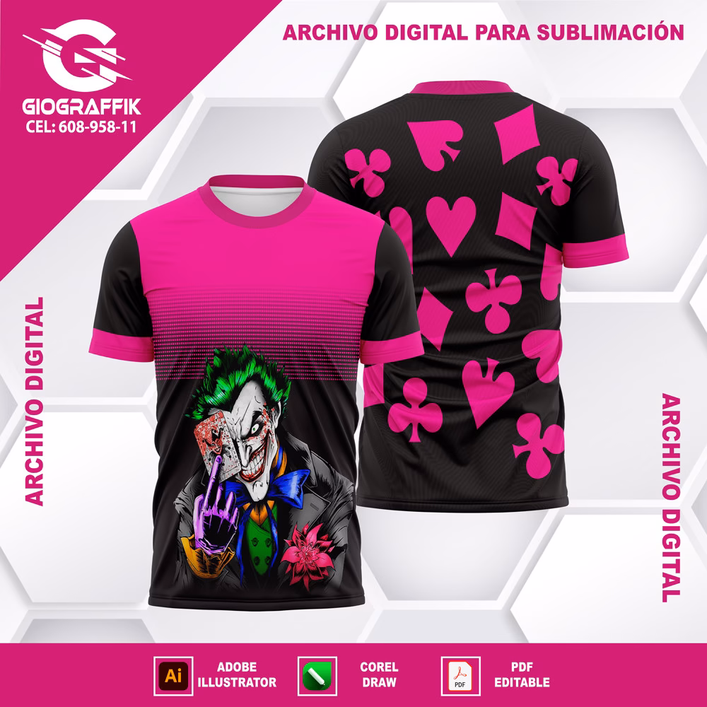 JOKER MAGENTA NAIPES BLACK