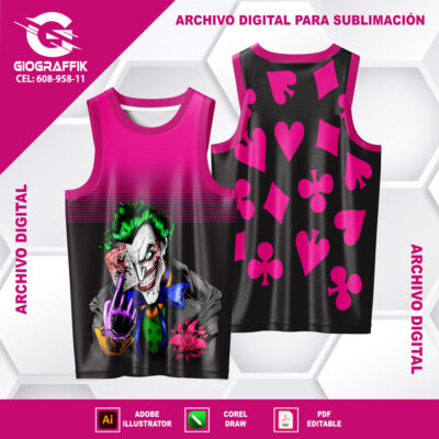 JOKER MAGENTA NAIPES BLACK