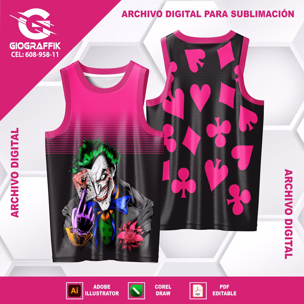 JOKER MAGENTA NAIPES BLACK - Imagen 2