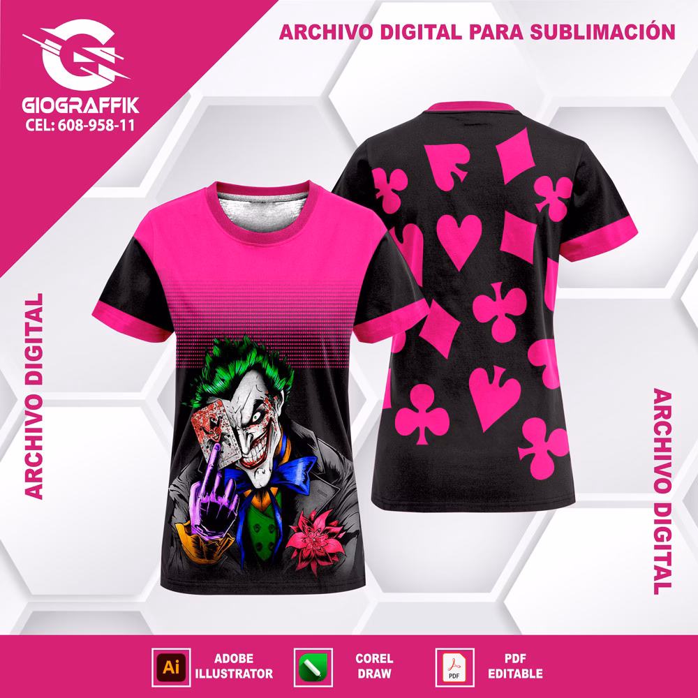 JOKER MAGENTA NAIPES BLACK - Imagen 3