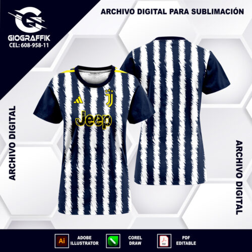 JUVENTUS BLUE LINEA RAYADOS