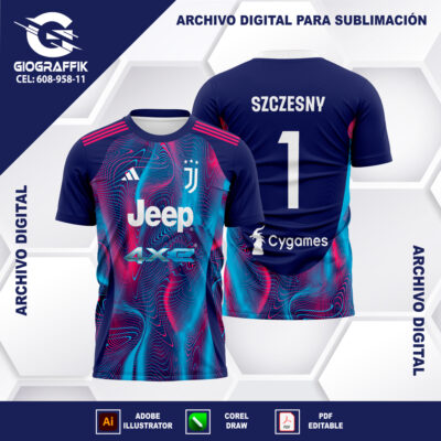 JUVENTUS FANTASY BLUE TRAMA MAGENTA